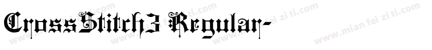 CrossStitch3 Regular字体转换